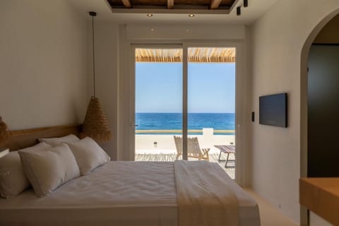Bed, Sea view