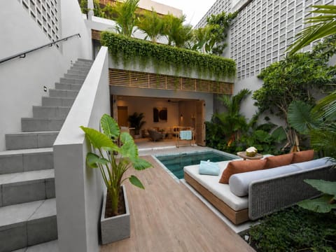 Property building, Patio, View (from property/room), Living room, Seating area, Garden view, Pool view, Swimming pool, sunbed