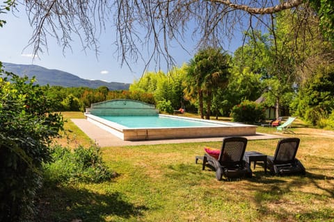 Property building, Living room, Swimming pool