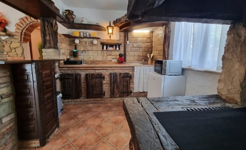 Kitchen or kitchenette, Decorative detail, heating, internet, microwave, stove, kitchen