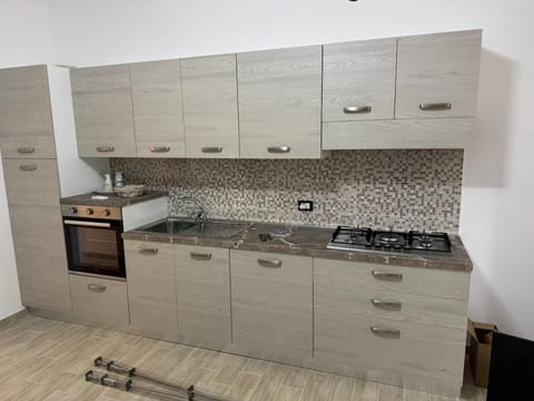 Kitchen or kitchenette, dishwasher, stove