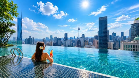 Day, Natural landscape, Guests, City view, Pool view, Swimming pool