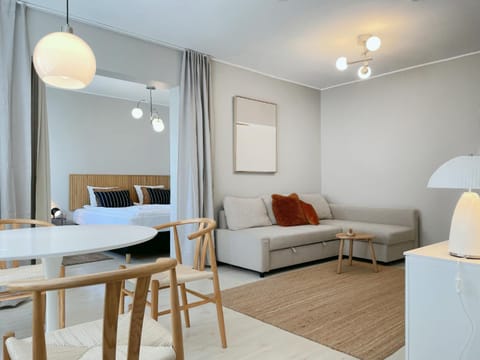 Bed, Living room, Seating area, Dining area, Bedroom