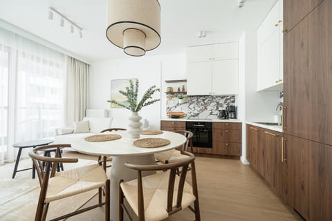 Kitchen or kitchenette, Living room, Dining area