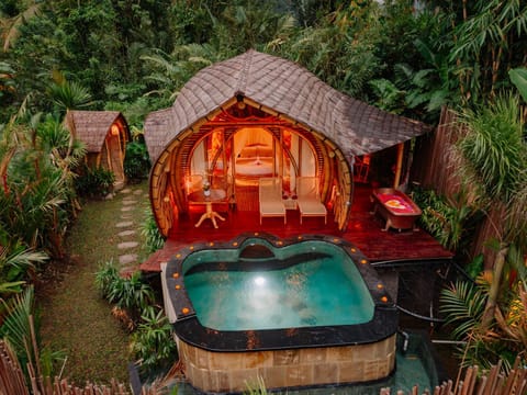 Property building, Natural landscape, Garden, Hot Tub, Garden view, Swimming pool, sunbed