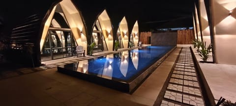 Property building, View (from property/room), Bedroom, Pool view, Swimming pool, Swimming pool
