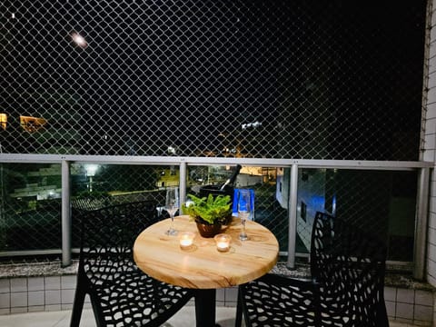 Night, View (from property/room), Balcony/Terrace, Dining area
