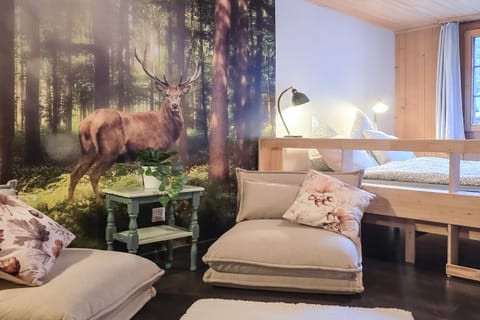 Bed, Photo of the whole room, Seating area, Bedroom