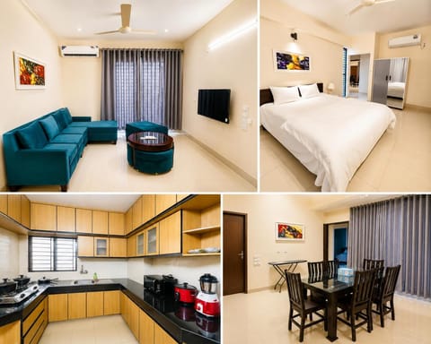 Bed, TV and multimedia, Kitchen or kitchenette, Living room, Seating area, Dining area, Evening entertainment, Bedroom