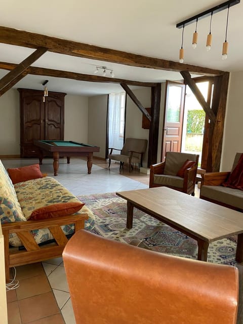 Billiard, Living room, Dining area