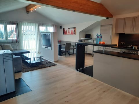 Kitchen or kitchenette, Living room, Dining area