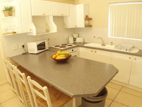 Kitchen or kitchenette, stove, toaster