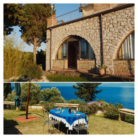 Property building, Facade/entrance, Day, Natural landscape, Garden, Dining area, Garden view, Sea view, Breakfast, Lunch, Dinner