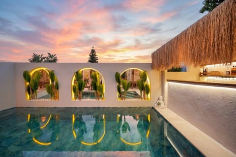 Patio, Day, Natural landscape, Pool view, Swimming pool, Sunrise, Sunset