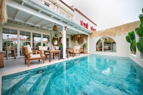 Property building, Patio, Day, Natural landscape, View (from property/room), Pool view, Swimming pool