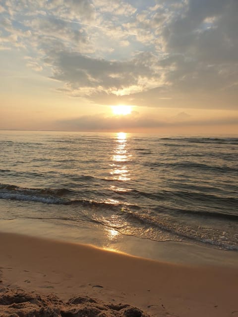 Beach, Sea view, Sunset