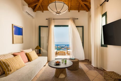 Living room, Seating area, Sea view