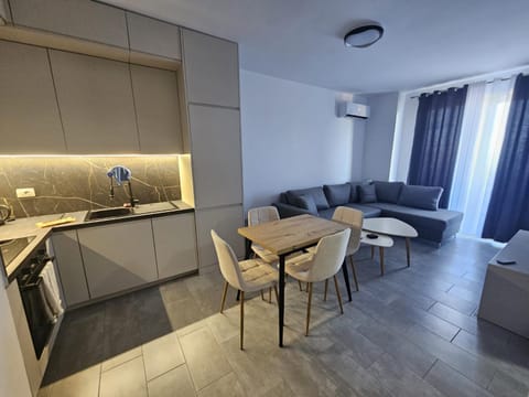 Kitchen or kitchenette, Living room, Dining area, heating, oven, storage, stove, air conditioner