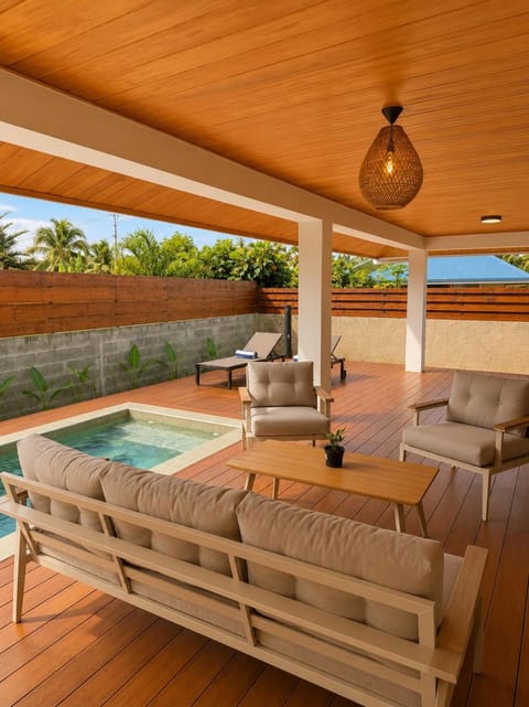 Patio, Pool view, sunbed