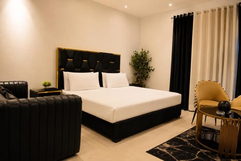 Bed, Living room, Photo of the whole room, Seating area, Bedroom