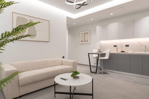 Living room, kitchen