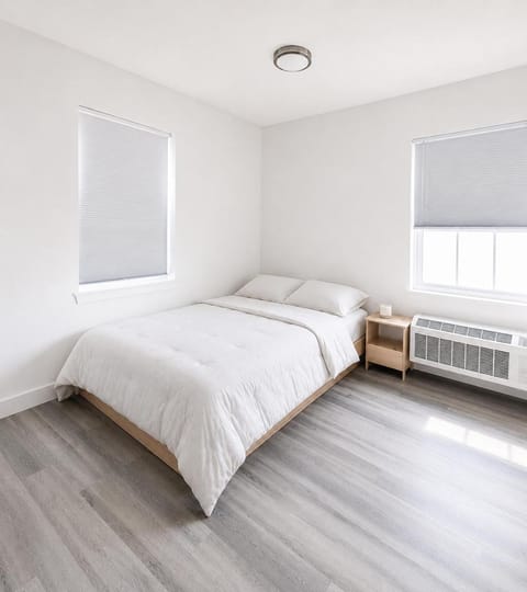 Bed, Bedroom, air conditioner
