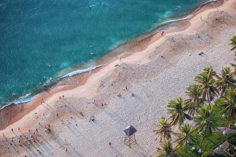 Nearby landmark, Spring, Day, People, Natural landscape, Bird's eye view, Beach, Sea view, group of guests