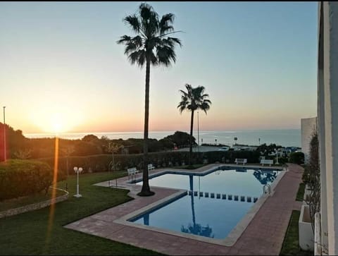 Pool view, Sea view, Swimming pool, Sunset