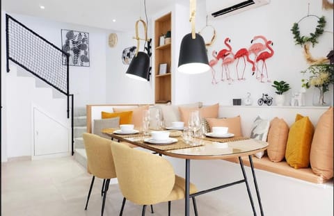 Dining area, air conditioner