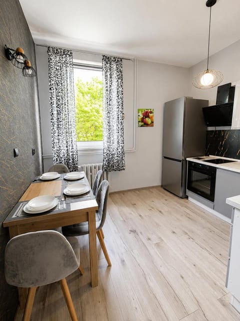 Kitchen or kitchenette, microwave, oven, stove, kitchen