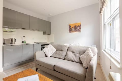 Kitchen or kitchenette, Living room, Seating area, stove