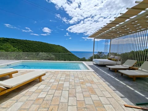 Patio, Natural landscape, Balcony/Terrace, Balcony/Terrace, Mountain view, Pool view, Sea view, Swimming pool, sunbed