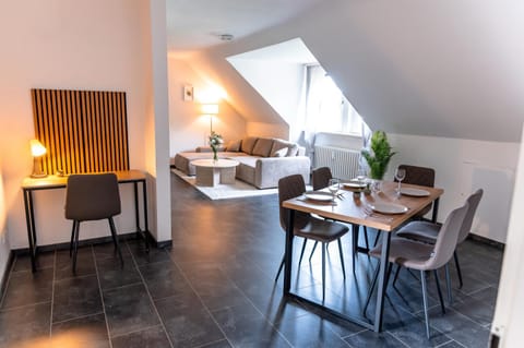 Living room, Seating area, Dining area