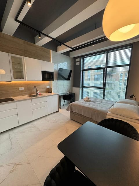 Bed, TV and multimedia, Kitchen or kitchenette, Photo of the whole room