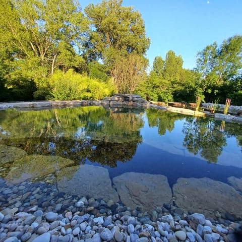 Natural landscape, River view, Swimming pool