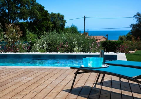 Patio, Day, Natural landscape, Pool view, Sea view, Swimming pool, sunbed