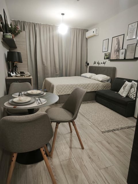 Bed, Kitchen or kitchenette, Photo of the whole room, Seating area, Bedroom, air conditioner