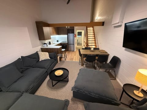 Kitchen or kitchenette, Living room, Dining area