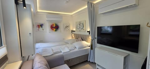 Bed, Photo of the whole room, Evening entertainment, Bedroom, air conditioner