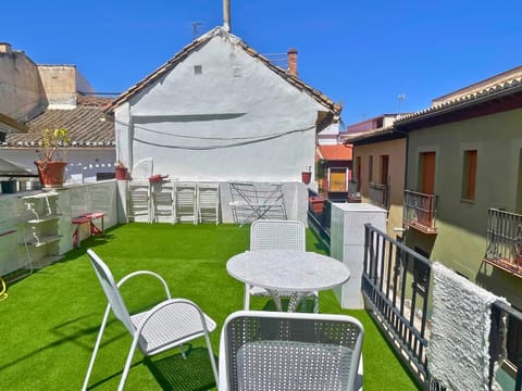Property building, Patio, Spring, Day, View (from property/room), Balcony/Terrace, Dining area