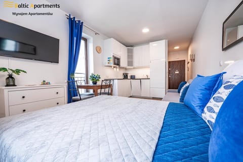 Bed, TV and multimedia, Kitchen or kitchenette, Photo of the whole room
