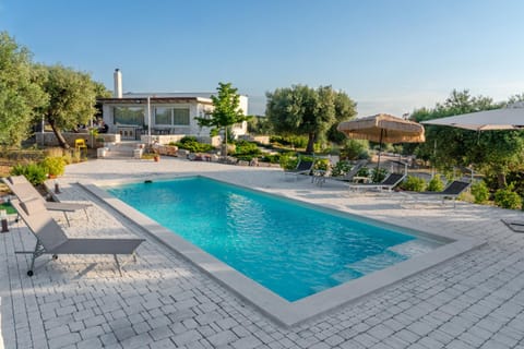 Swimming pool, sunbed