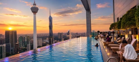 People, View (from property/room), Pool view, Swimming pool, Sunset
