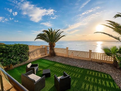 Patio, Day, Garden, View (from property/room), Balcony/Terrace, Sea view, Sunset
