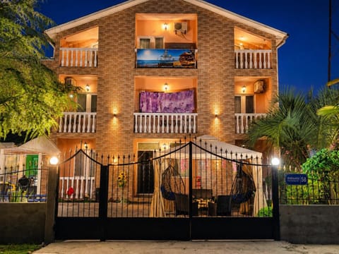 Property building, Patio, Night, View (from property/room), Balcony/Terrace