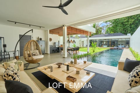 Property building, Day, Living room, Pool view, sunbed