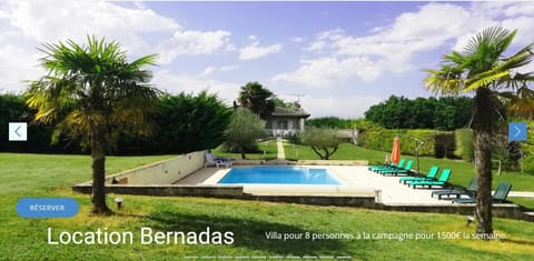 Natural landscape, Garden, Garden view, Pool view, Swimming pool, sunbed
