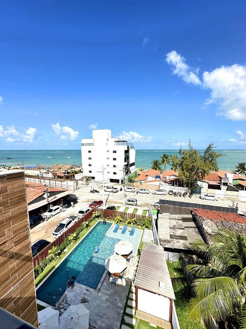 View (from property/room), Balcony/Terrace, Sea view, Swimming pool