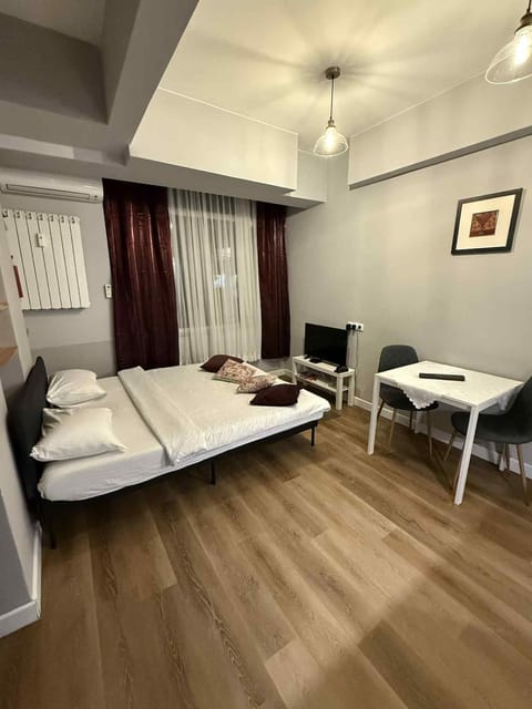 Communal lounge/ TV room, Bed, Photo of the whole room, Seating area, Bedroom, air conditioner, air conditioner