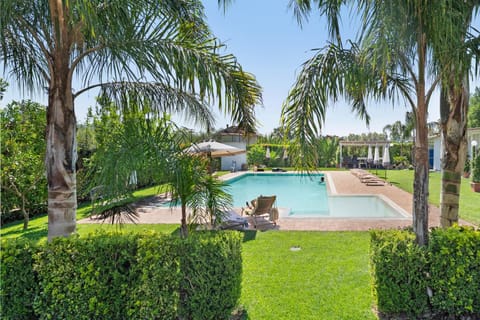 Property building, Living room, Swimming pool